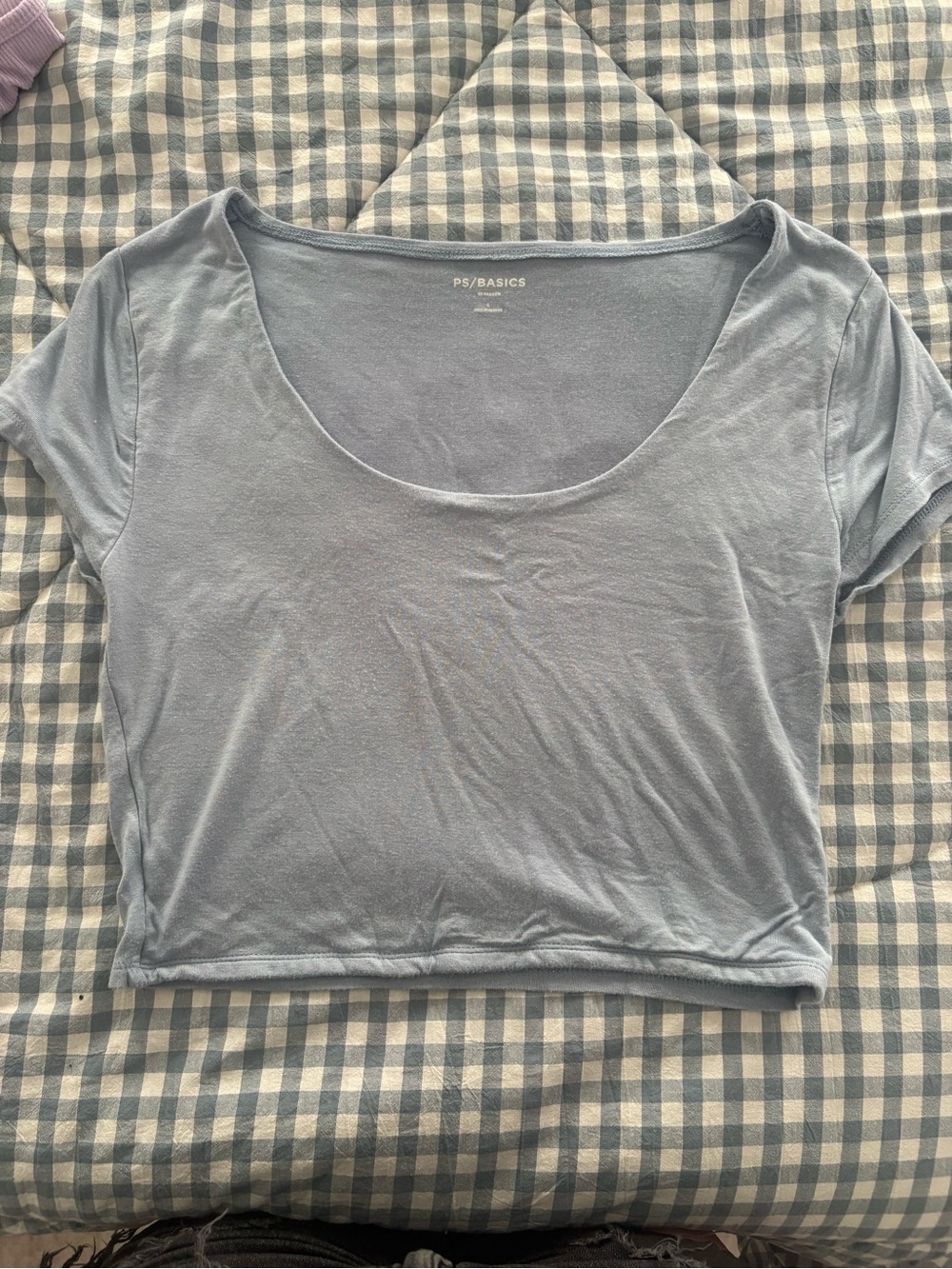 PacSun Light Blue Scoop Crop Top
